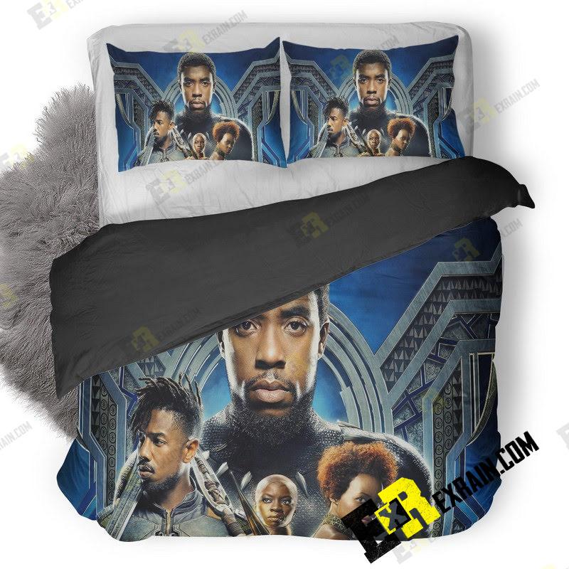 Black Panther Movie Hd H9 3D Customized Duvet Cover Bedding Set