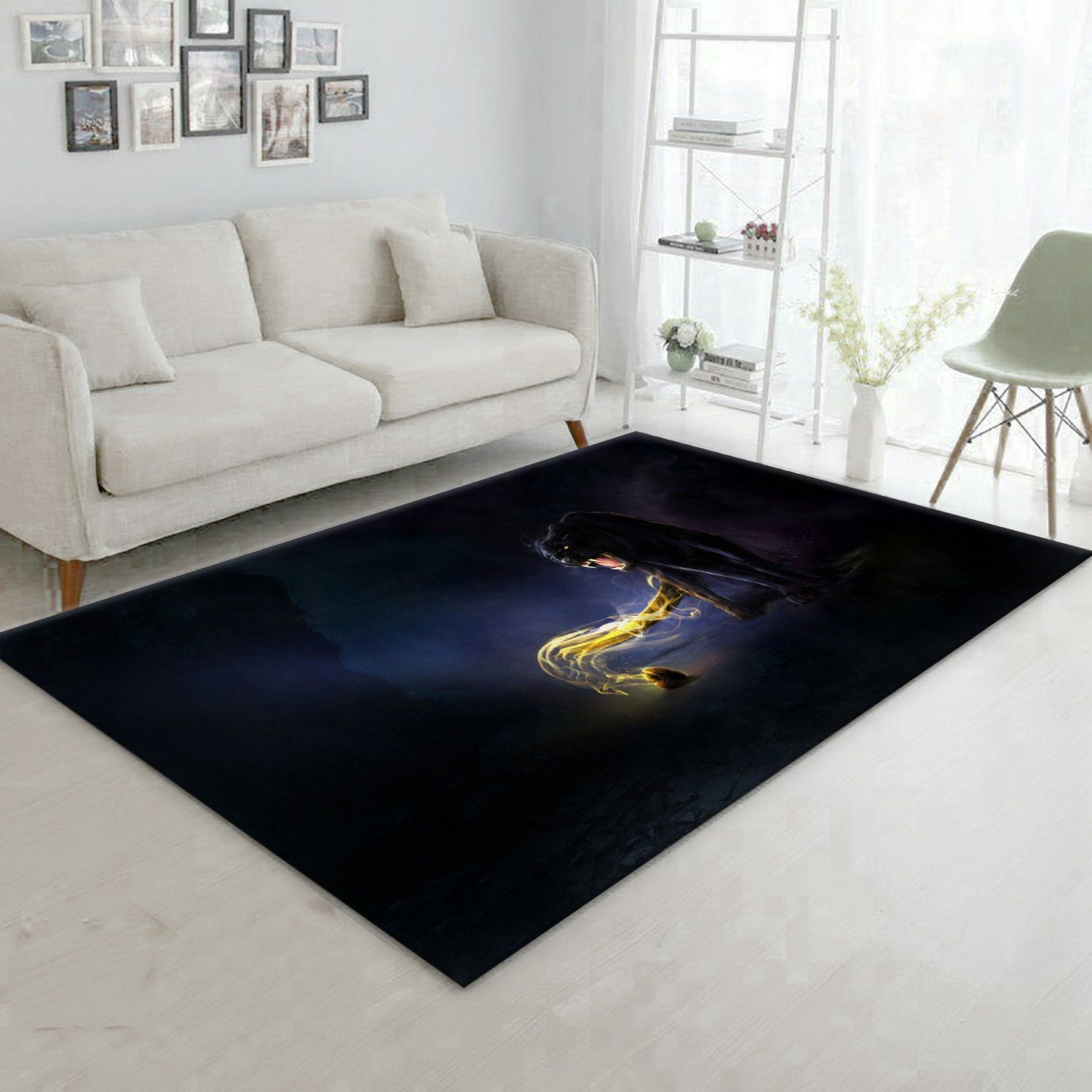 Black Panther Rectangle Rug – Custom Size And Printing