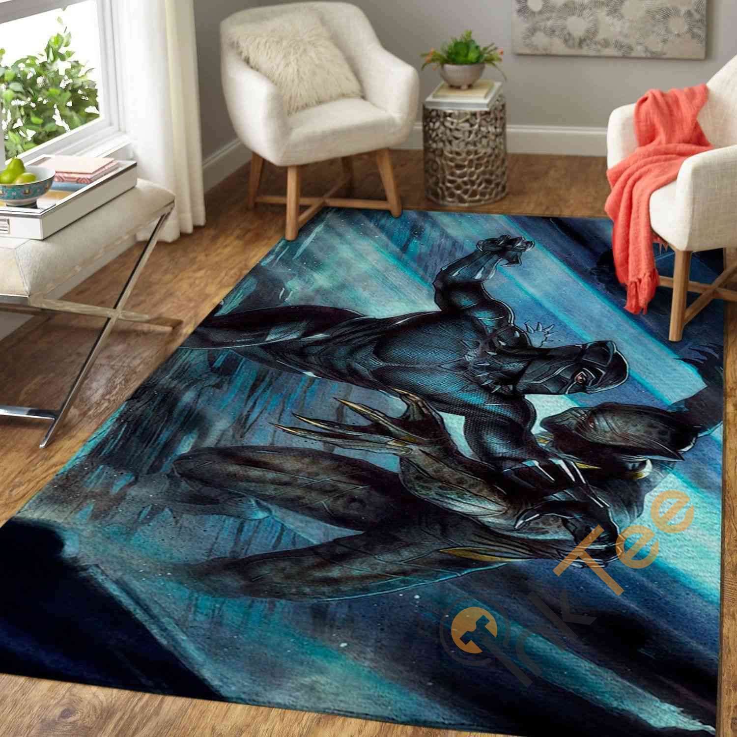 Black Panther Vs Erik Killmonger Area Rectangle Rug
