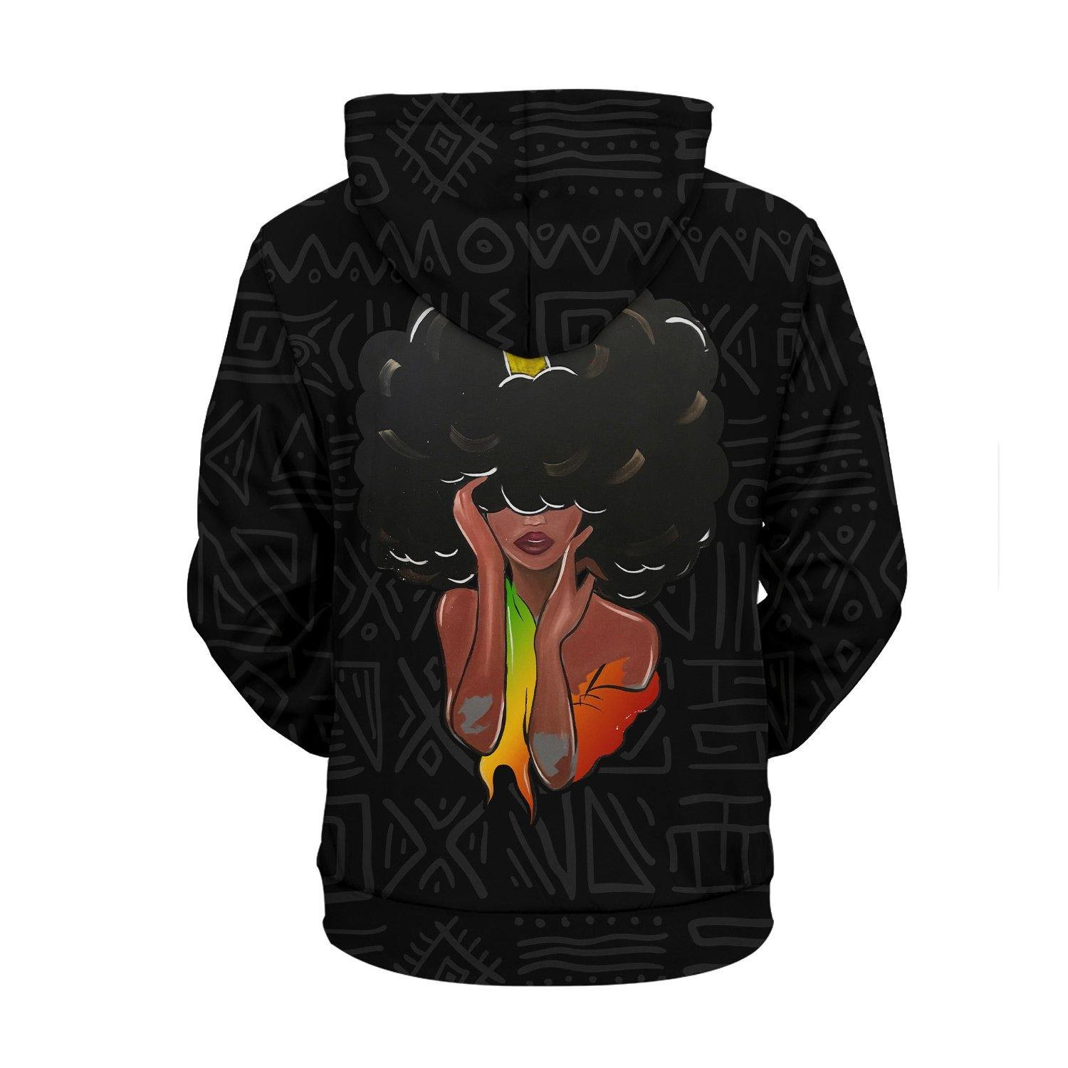 Black Queen Don’T Be Afraid All-Over Printed Hoodie
