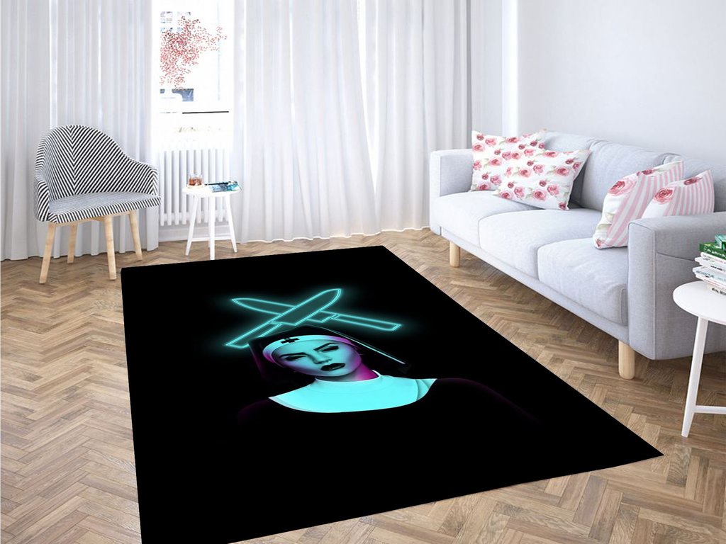 Black Rose Beatz Living Room Modern Carpet Rectangle Rug