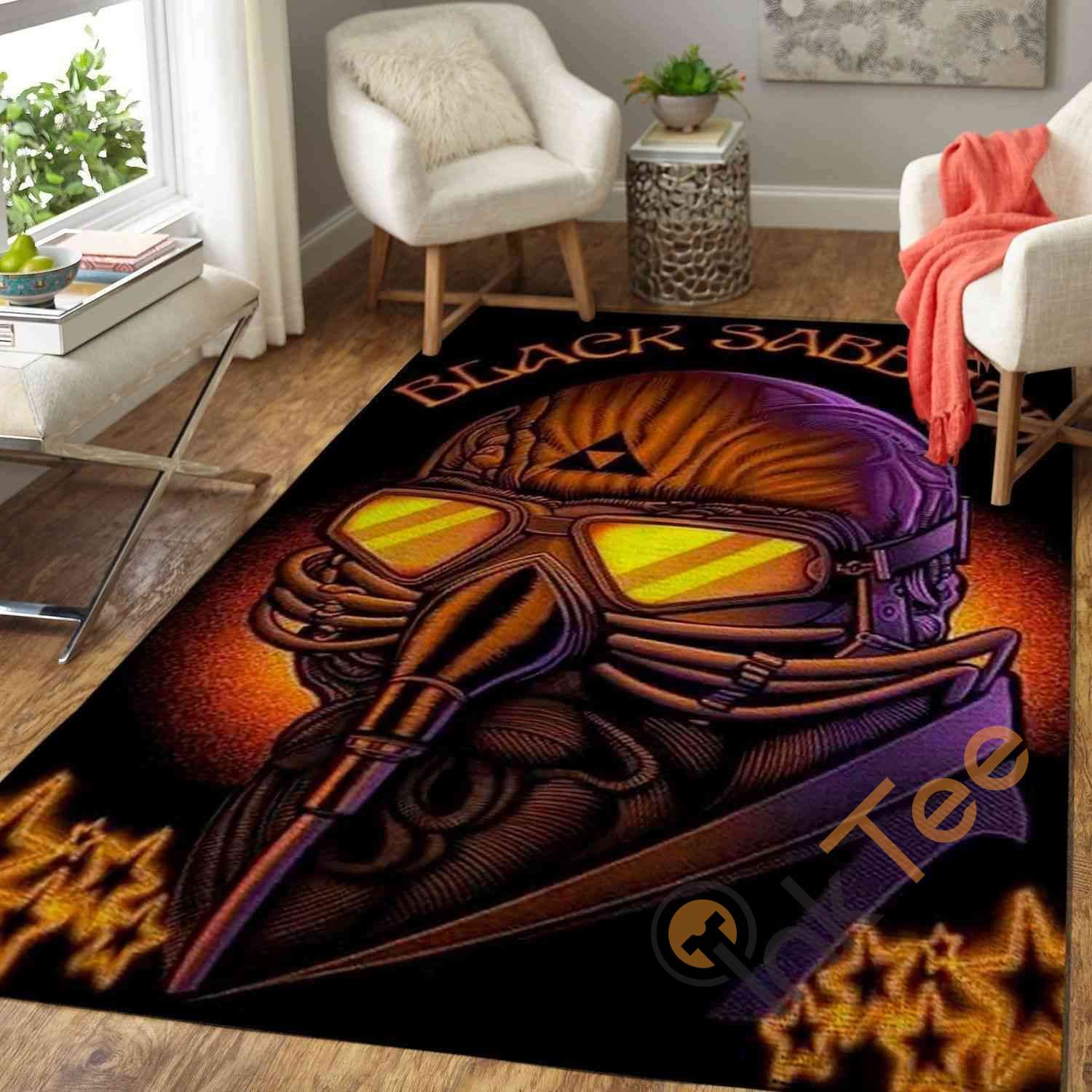 Black Sabbath Area Rectangle Rug