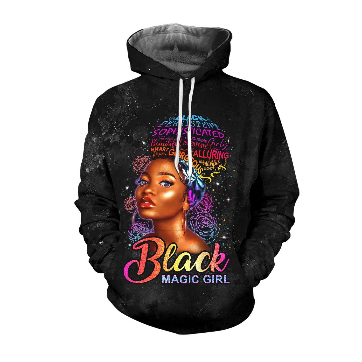 Black Sexy Girl All-Over Printed Hoodie