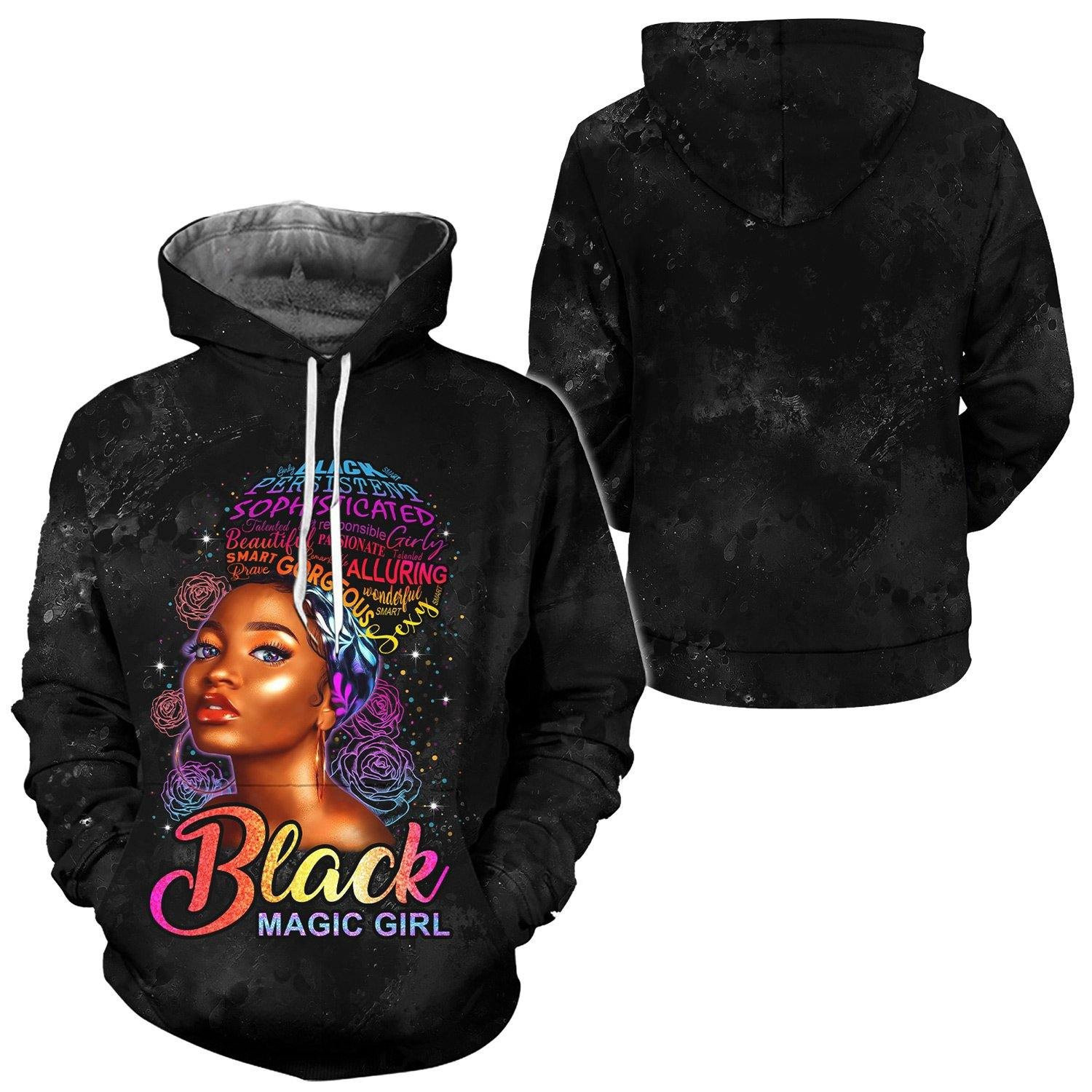 Black Sexy Girl All-Over Printed Hoodie