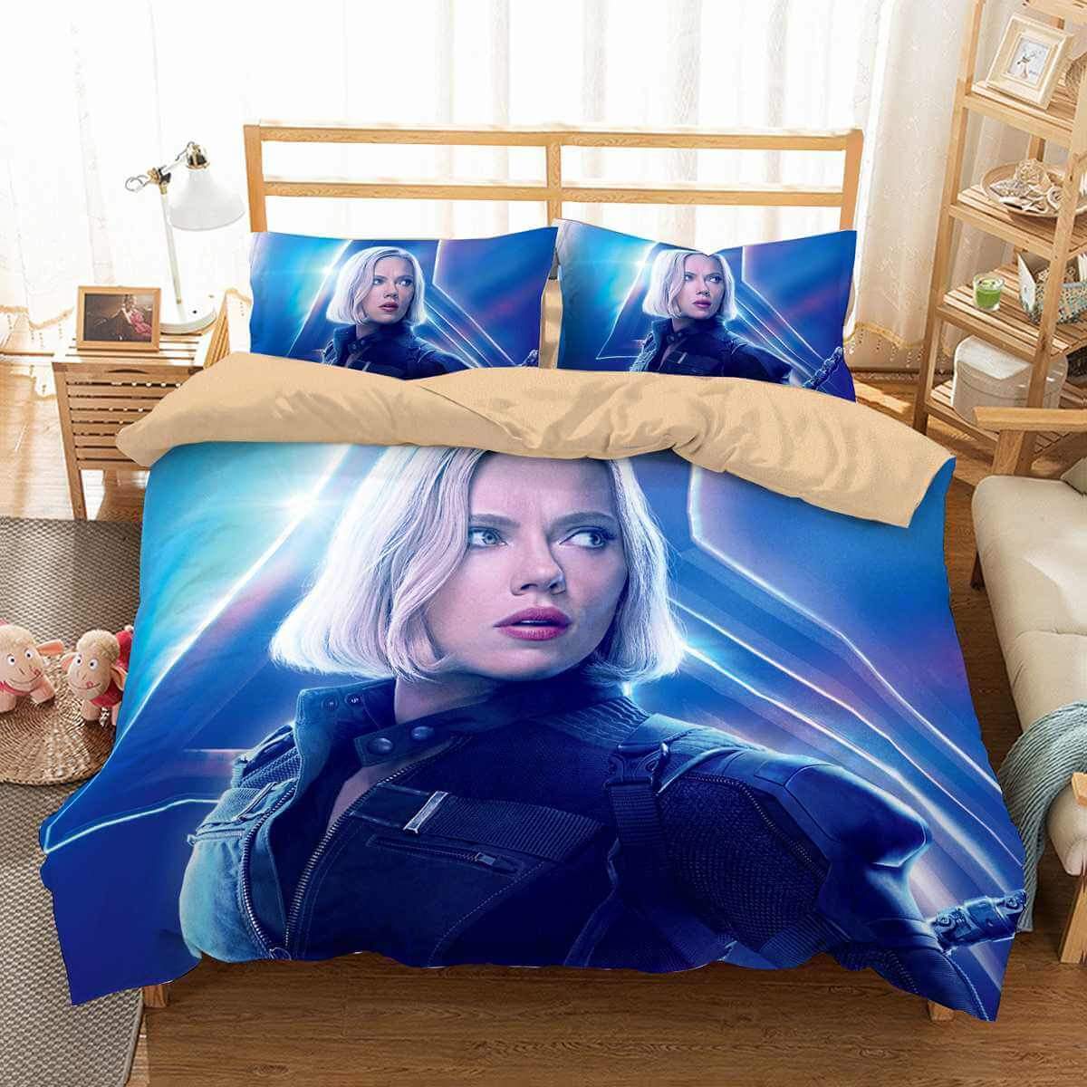 Black Widow Avengers Infinity War 3D Customized Duvet Cover Bedding Set