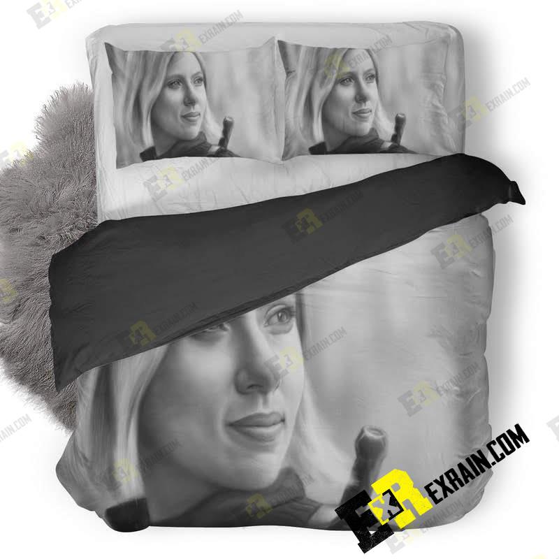 Black Widow In Avengers Infinity War Artwork Monochrome Uq 3D Customized Duvet Cover Bedding Set