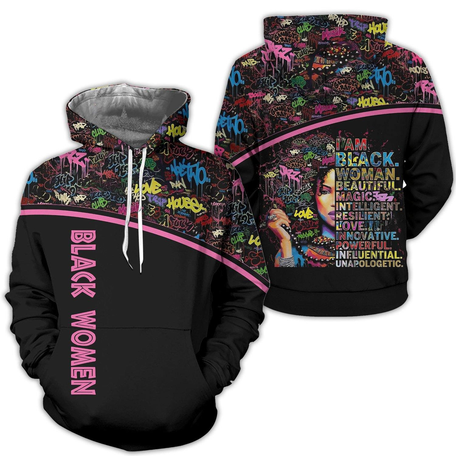 Black Women Magic Aop Hoodie