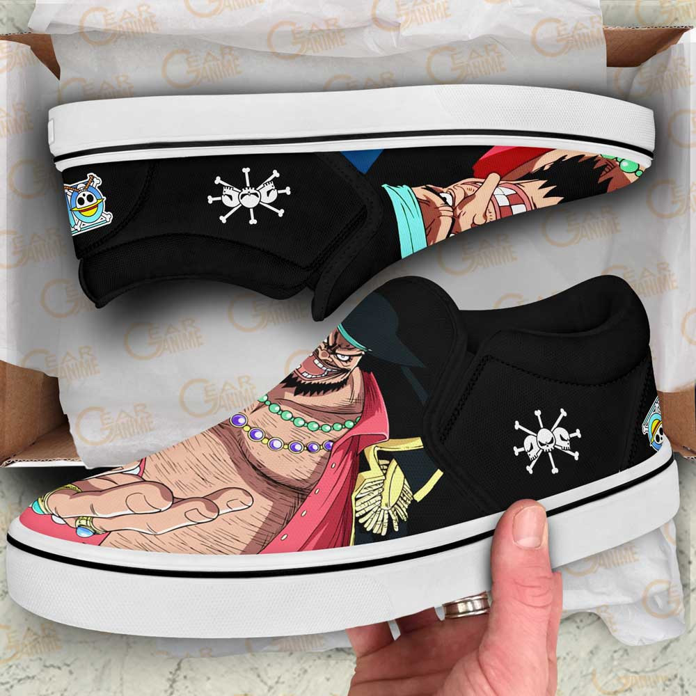 Blackbeard Slip-On Shoes Canvas Custom Anime One Piece Shoes
