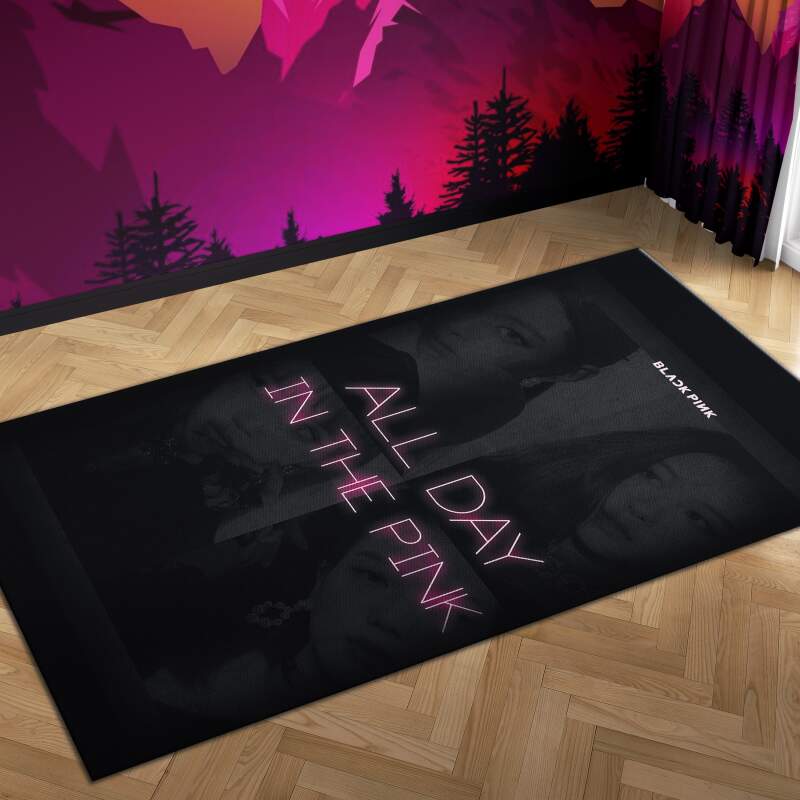 Blackpink All Day In Pink Kill This Love Phone Case Carpet Mock Area Rectangle Rug