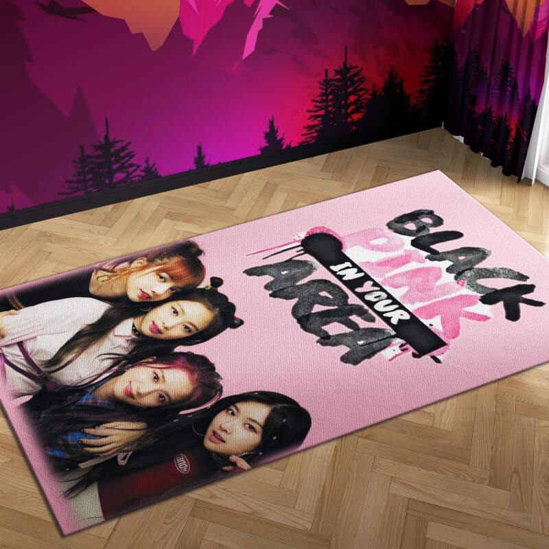 Blackpink Area Kill This Love Carpet Mock Area Rectangle Rug