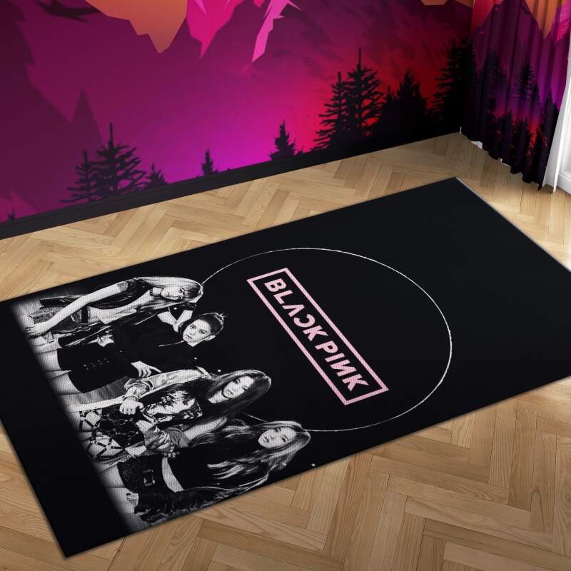 Blackpink Black Kill This Love Carpet Mock Area Rectangle Rug