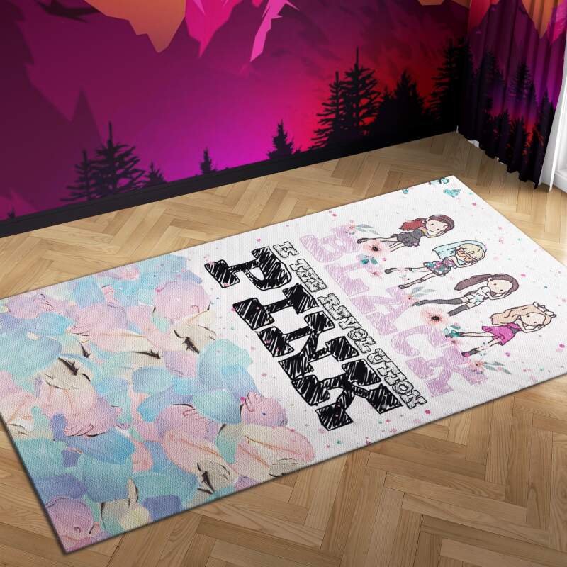 Blackpink Draw Kick It Carpet Mock Area Rectangle Rug