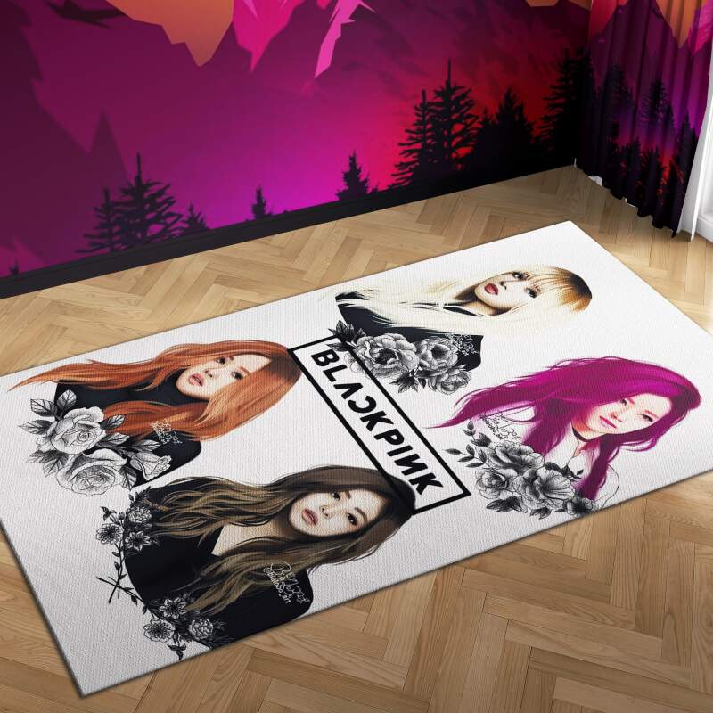Blackpink Kill This Love Art Carpet Mock Area Rectangle Rug