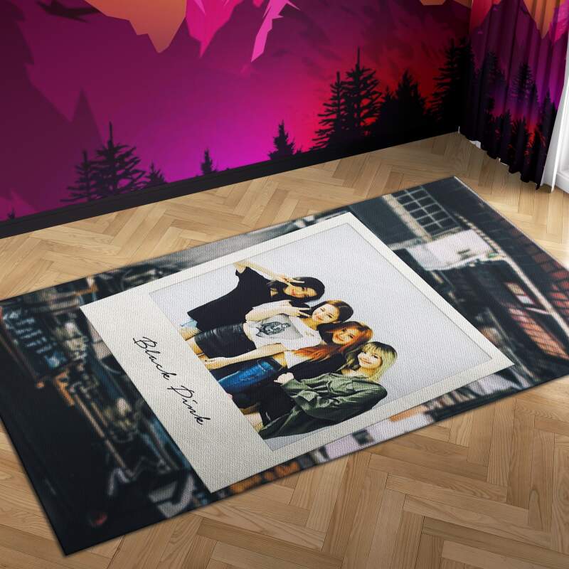 Blackpink Picture Fort Worth Carpet Mock Area Rectangle Rug