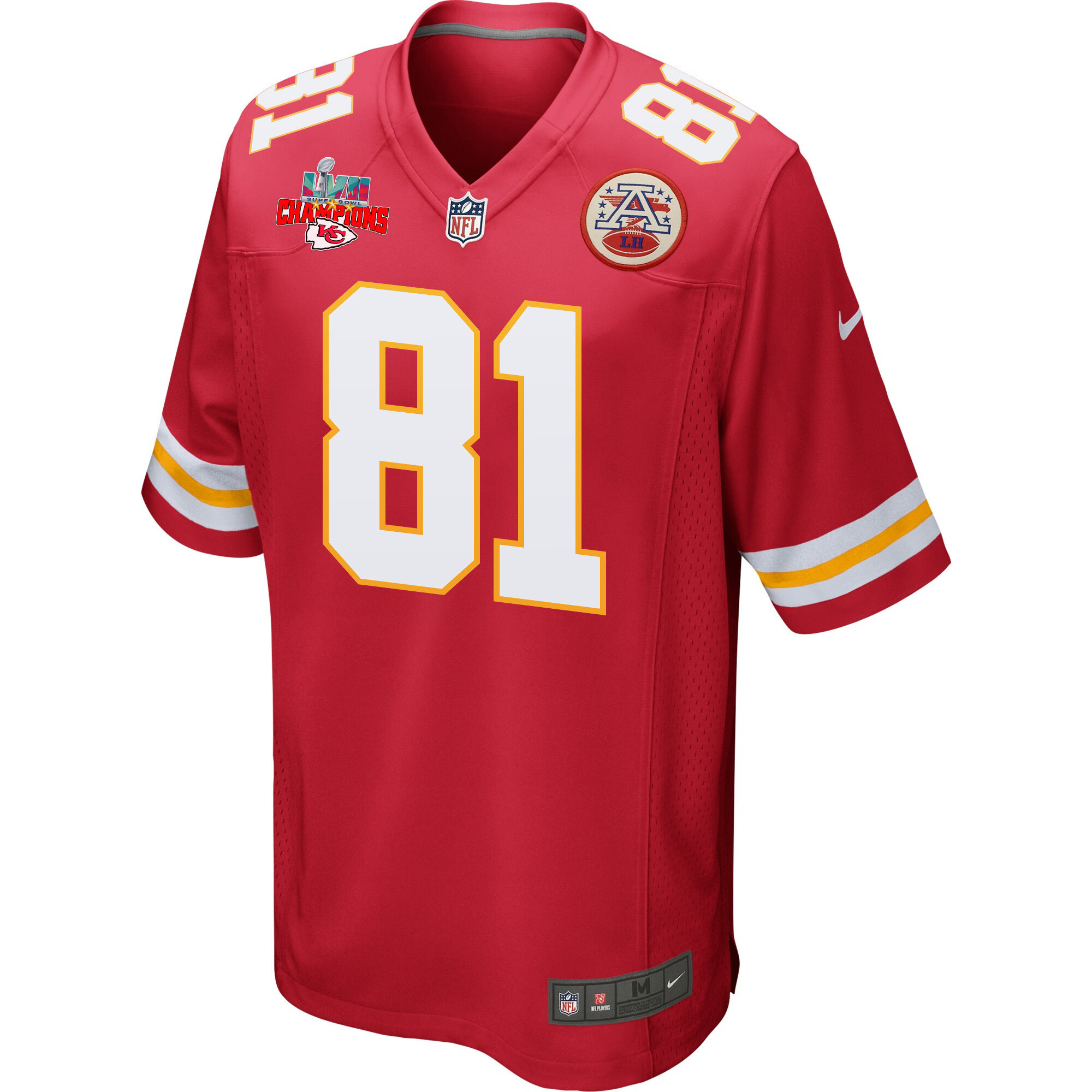 Blake Bell 81 Kansas City Chiefs Super Bowl LVII Champions 3 Stars Men Game Stitched Jersey – Red