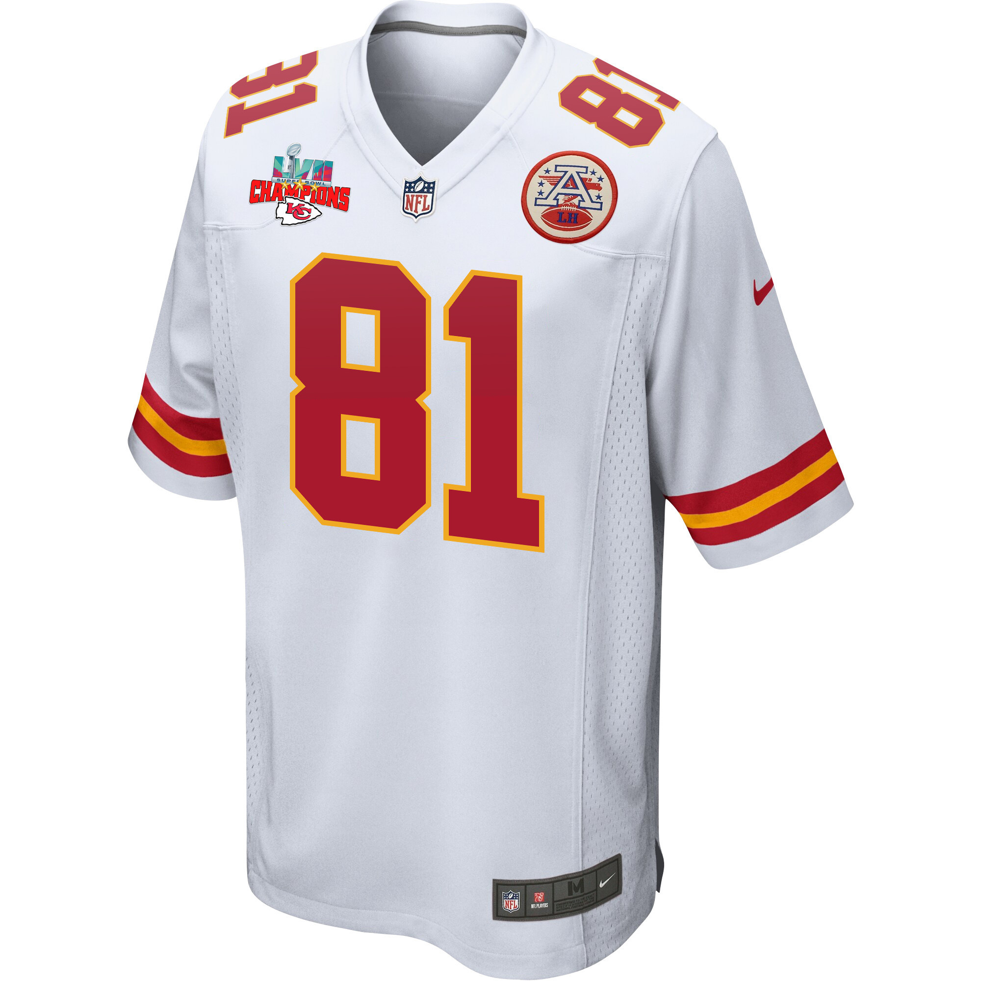 Blake Bell 81 Kansas City Chiefs Super Bowl LVII Champions 3 Stars Men Game Stitched Jersey – White