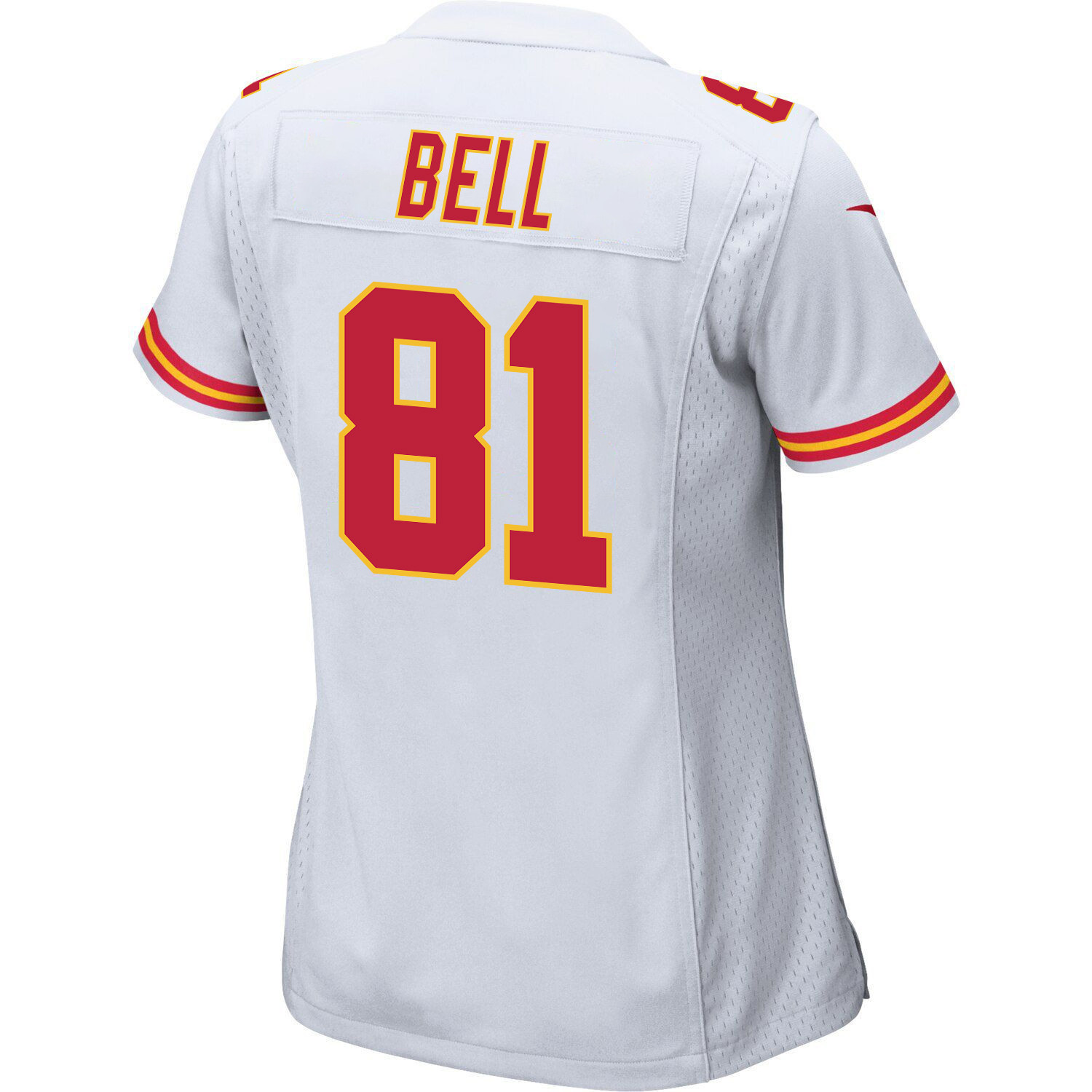 Blake Bell 81 Kansas City Chiefs Super Bowl LVII Champions 3 Stars Women Game Stitched Jersey – White