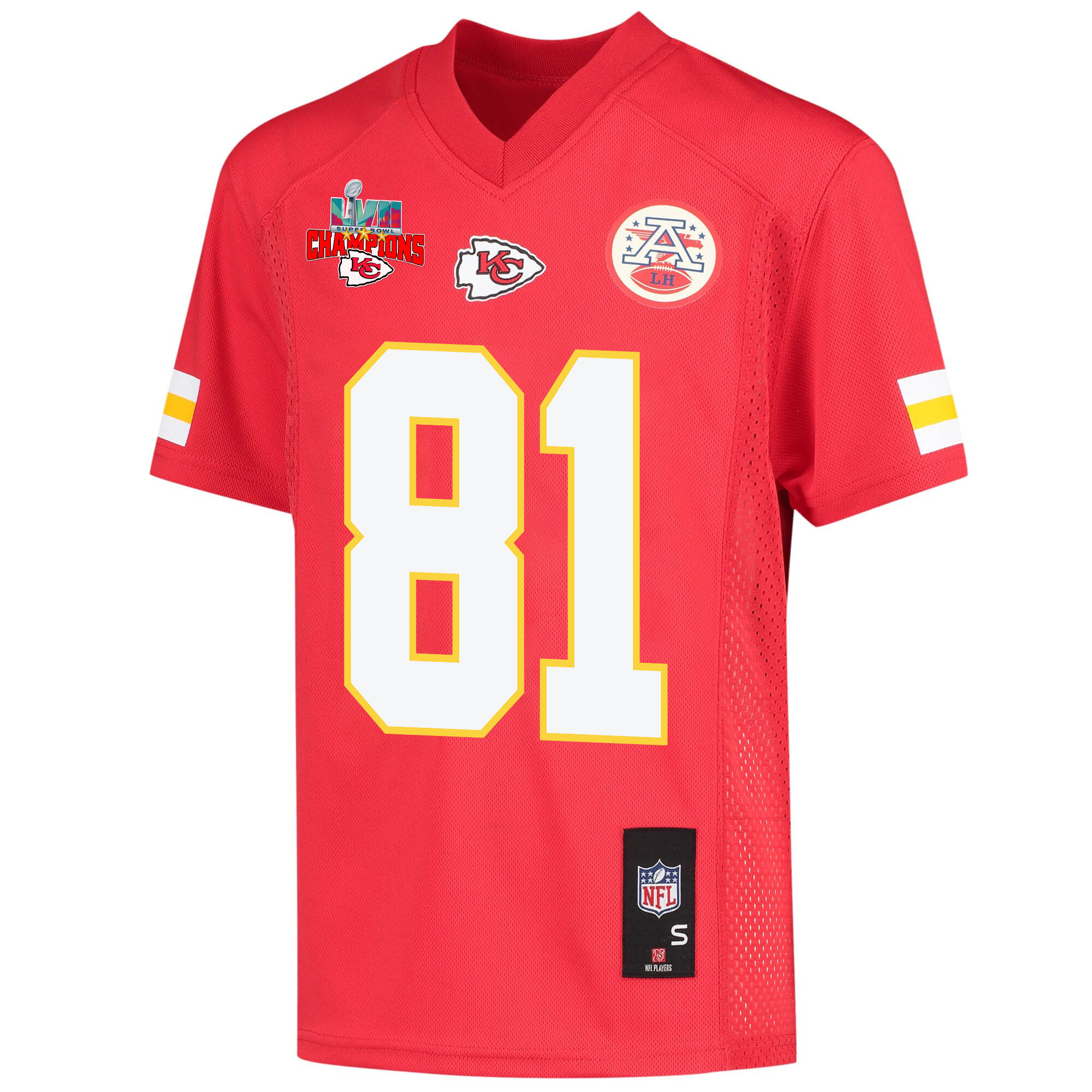Blake Bell 81 Kansas City Chiefs Super Bowl LVII Champions 3 Stars Youth Game Stitched Jersey – Red