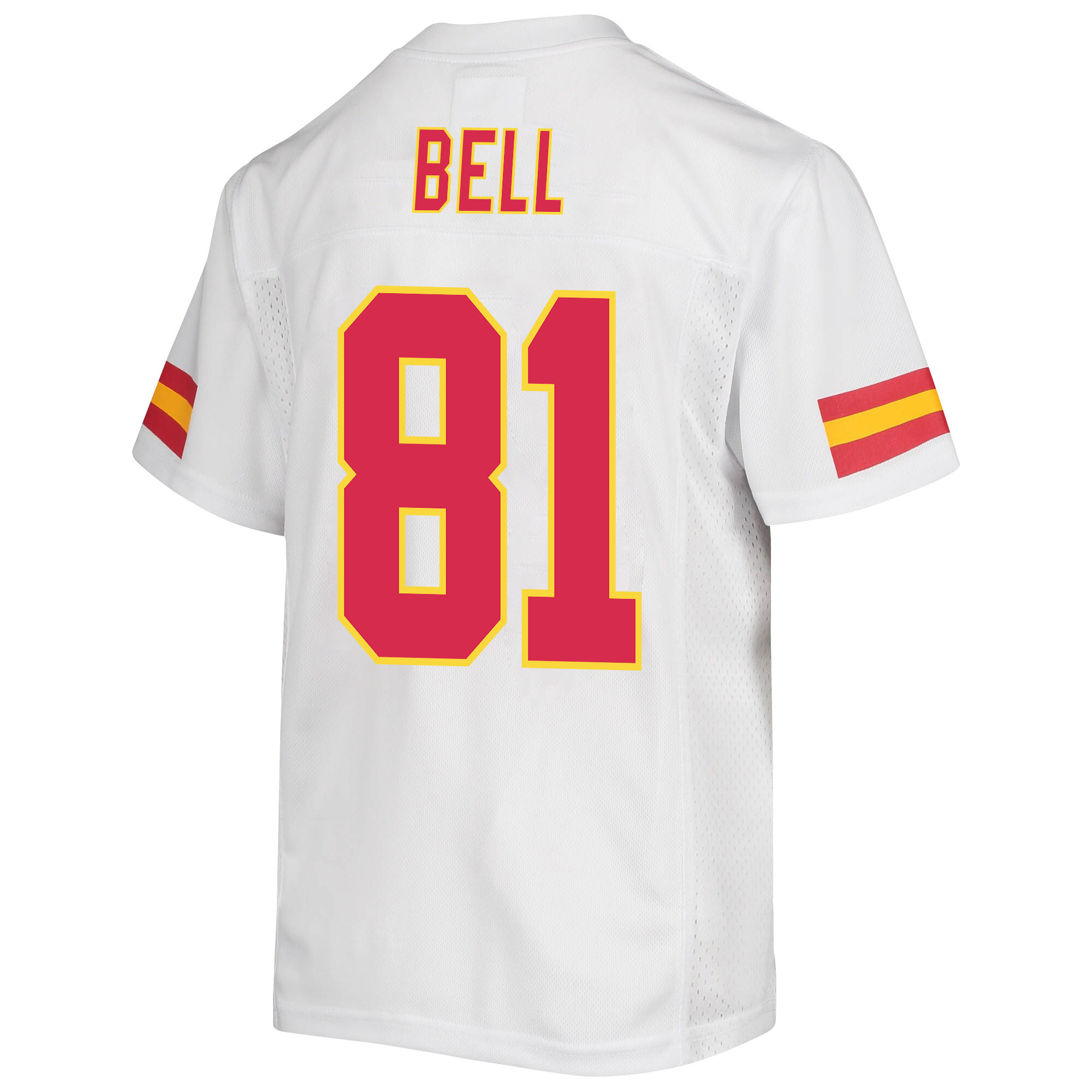 Blake Bell 81 Kansas City Chiefs Super Bowl LVII Champions 3 Stars Youth Game Stitched Jersey – White