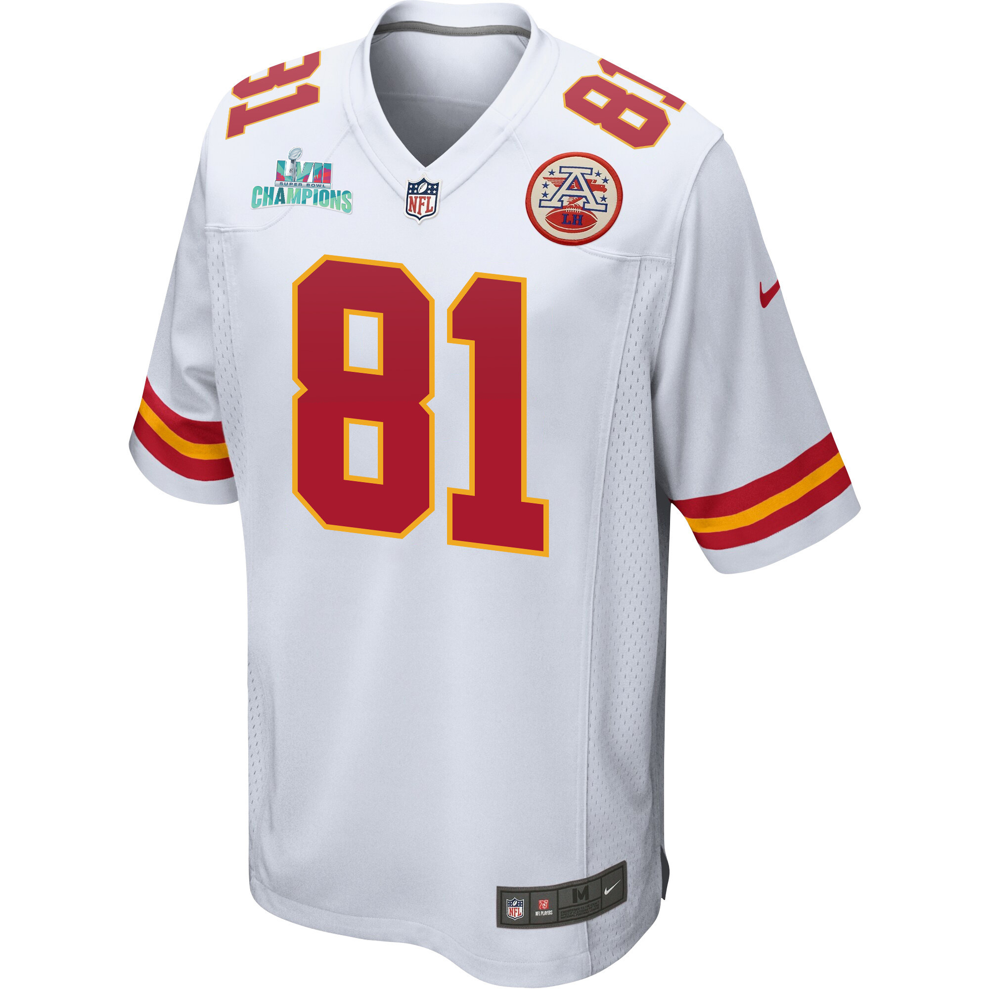 Blake Bell 81 Kansas City Chiefs Super Bowl LVII Champions Men Game Stitched Jersey – White