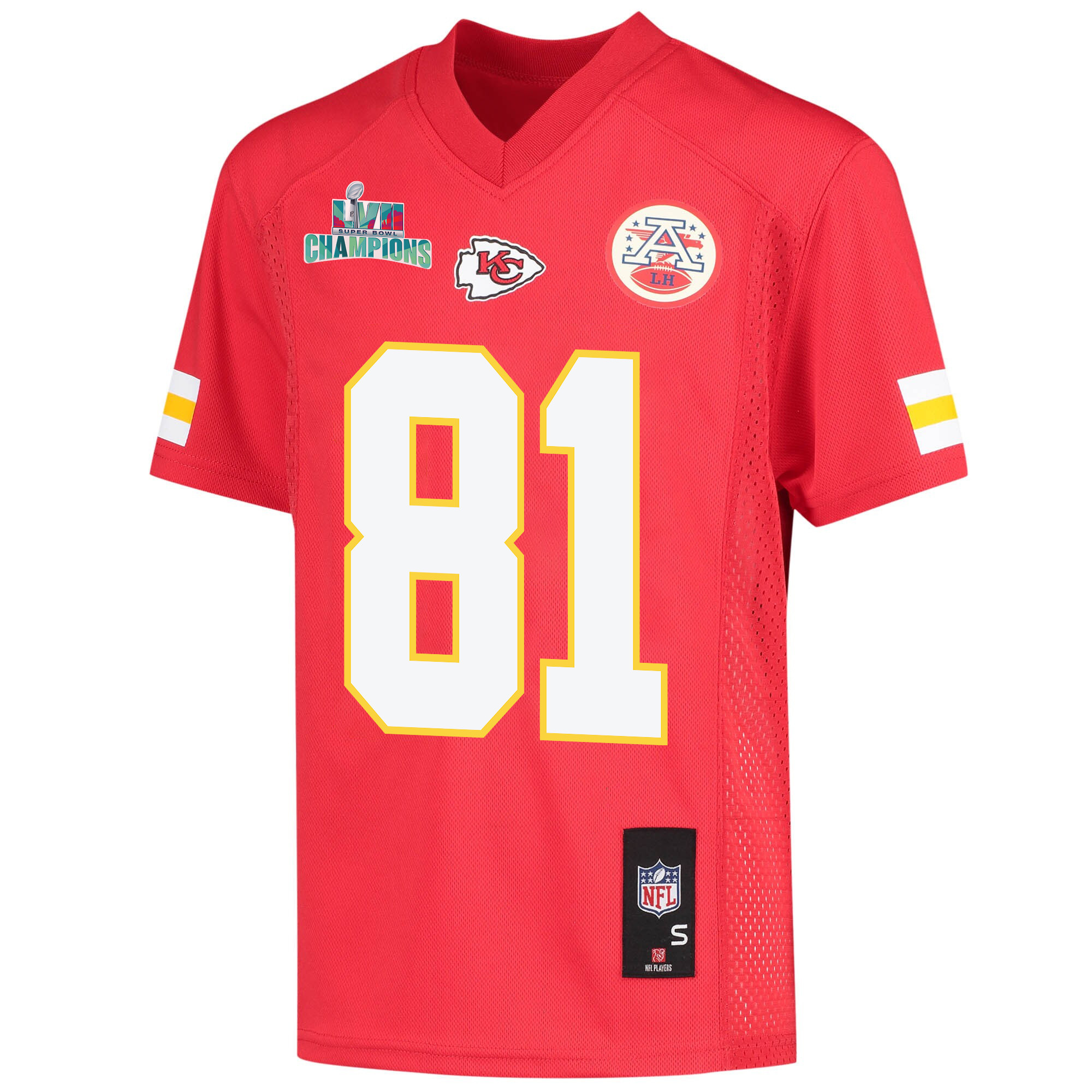 Blake Bell 81 Kansas City Chiefs Super Bowl LVII Champions Youth Game Stitched Jersey – Red