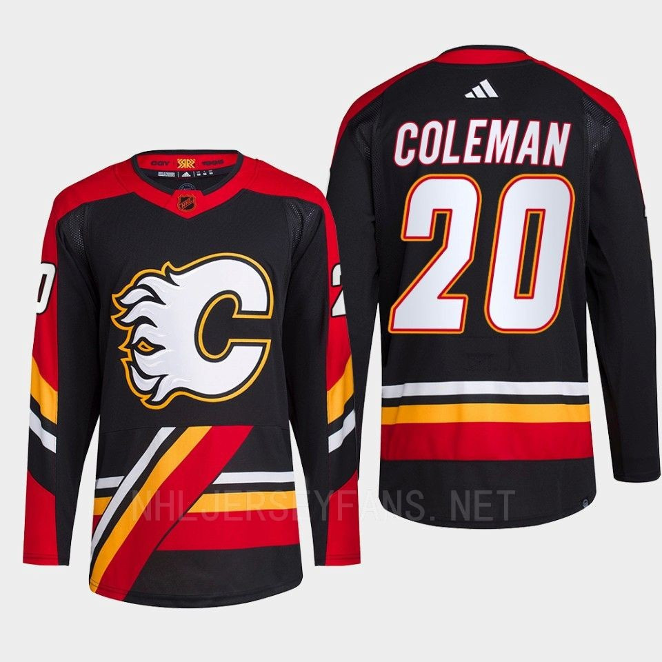 Blake Coleman 20 Reverse Retro 2.0 2022 Calgary Flames Black Stitched Jersey Primegreen