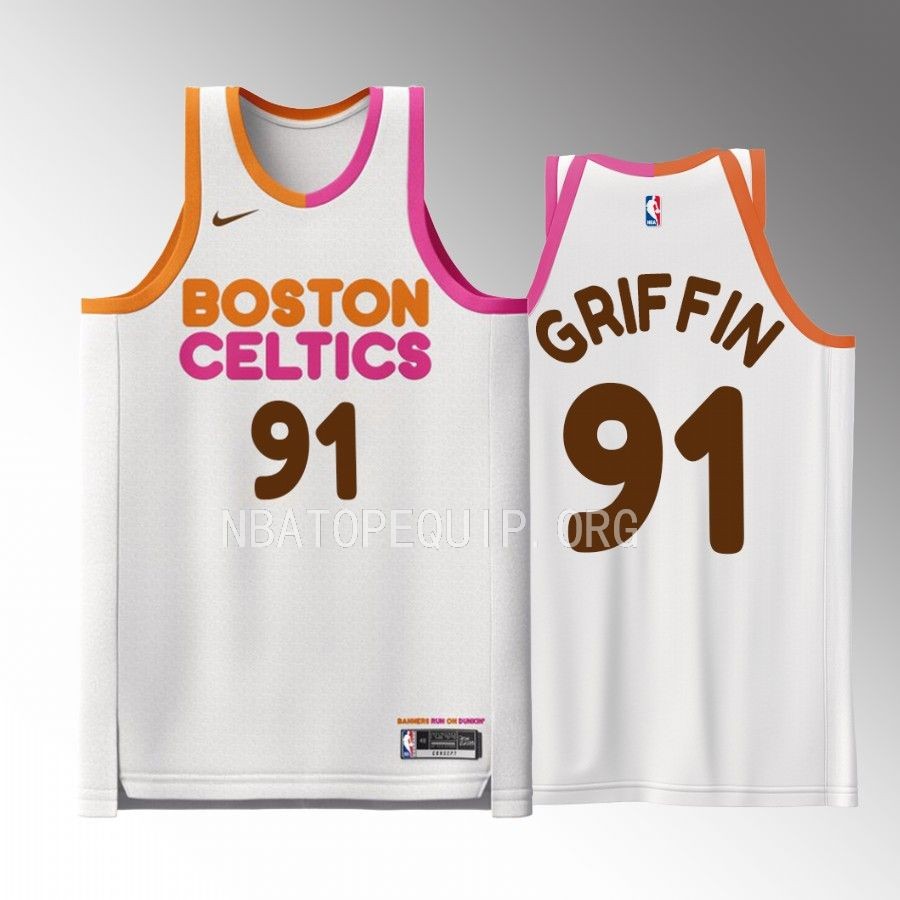 Blake Griffin Dunkin Donuts Boston Celtics #91 White Jersey Special