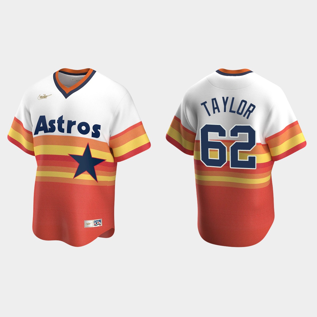 Blake Taylor #62 Houston Astros Cooperstown Collection Home Jersey - White