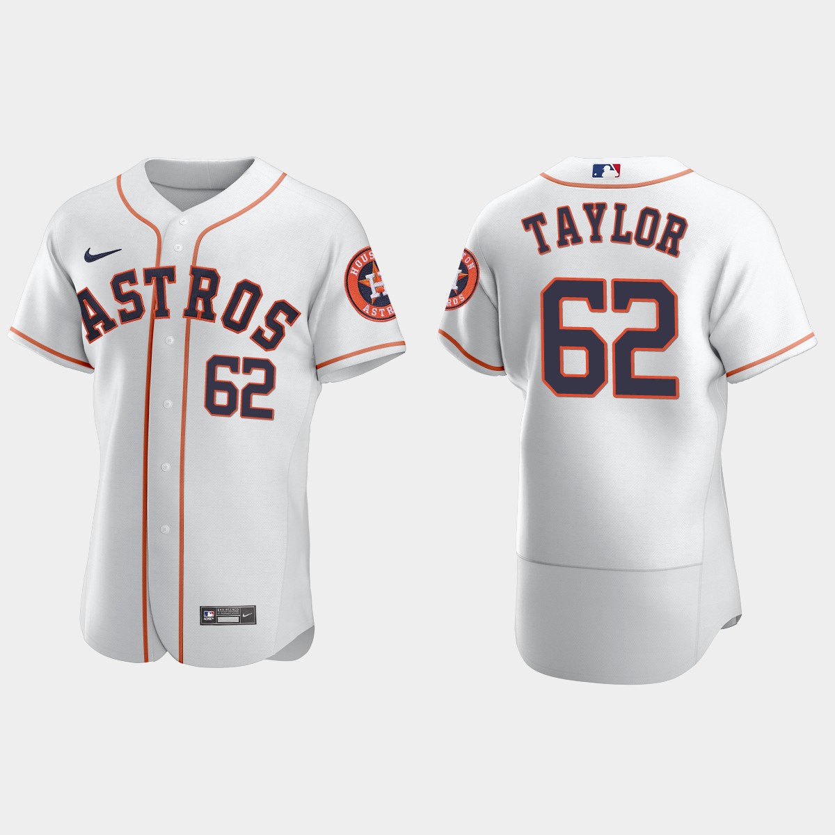 Blake Taylor #62 Houston Astros Home Jersey - White