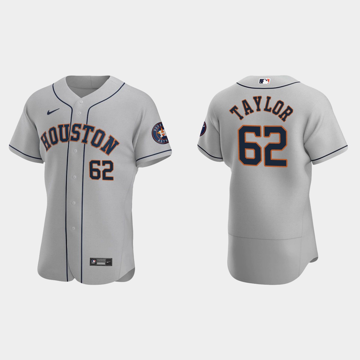 Blake Taylor #62 Houston Astros Road Jersey - Gray