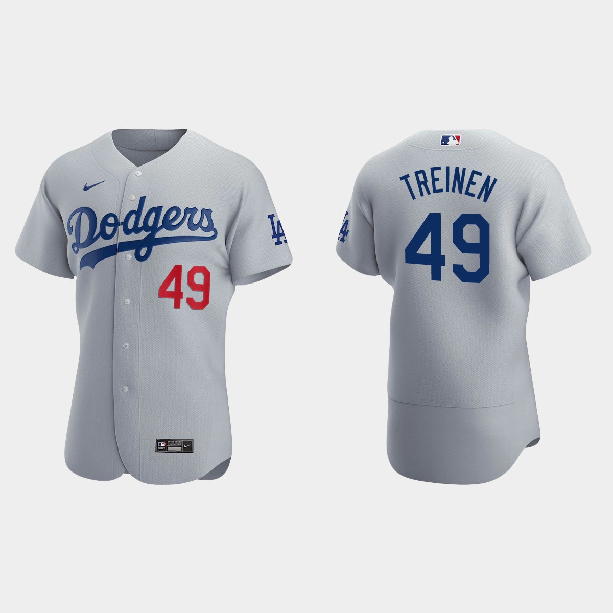 Blake Treinen #49 Los Angeles Dodgers Alternate Jersey – Gray
