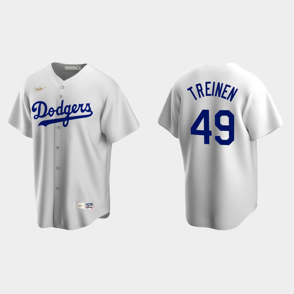 Blake Treinen #49 Los Angeles Dodgers Cooperstown Collection Home Jersey – White