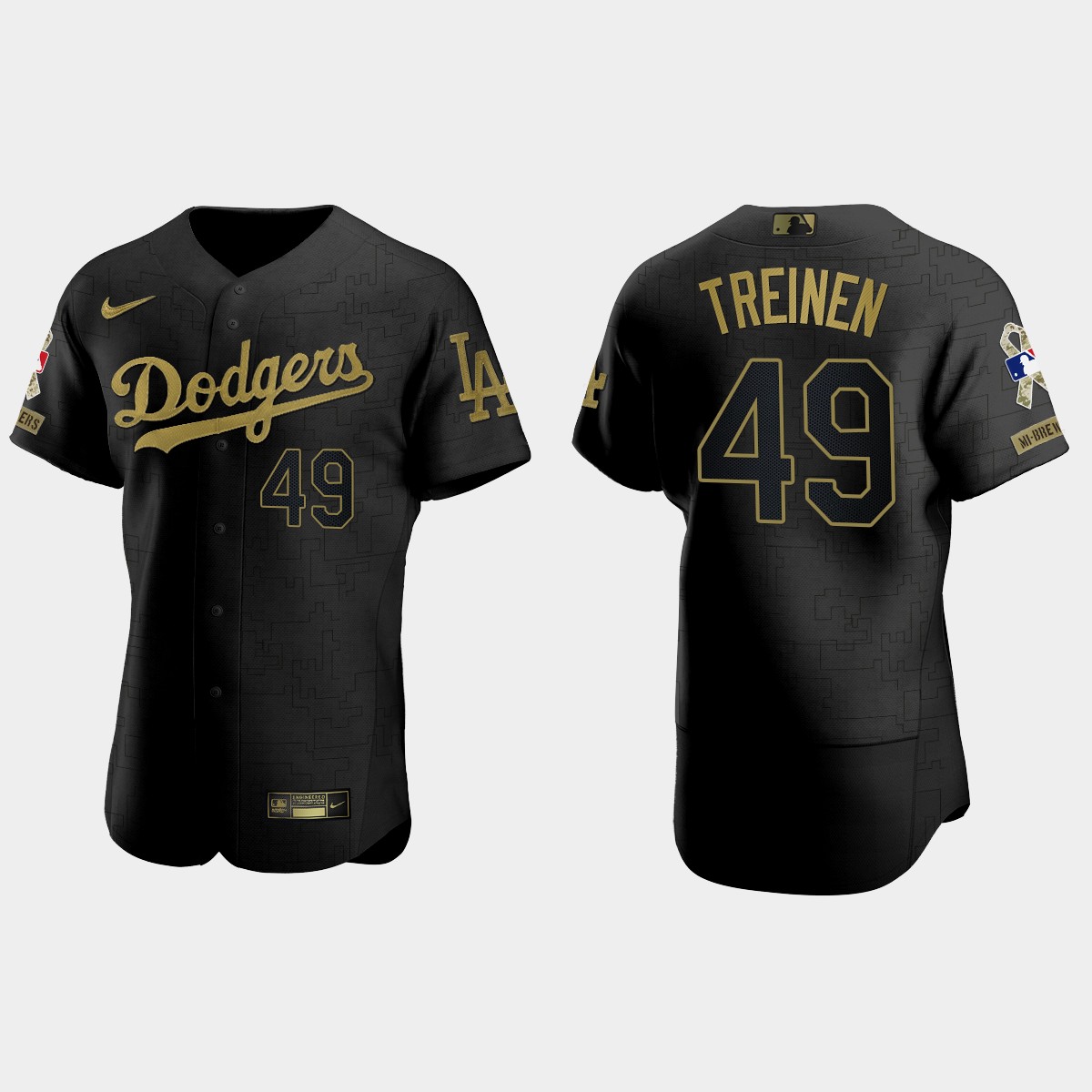 Blake Treinen Los Angeles Dodgers 2021 Salute to Service Jersey – All Black
