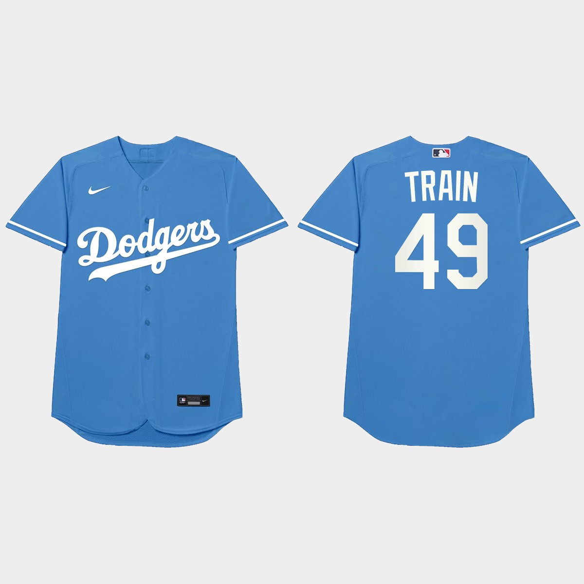 Blake Treinen Nickname Dodgers 2021 Players' Weekend Train Jersey - Royal