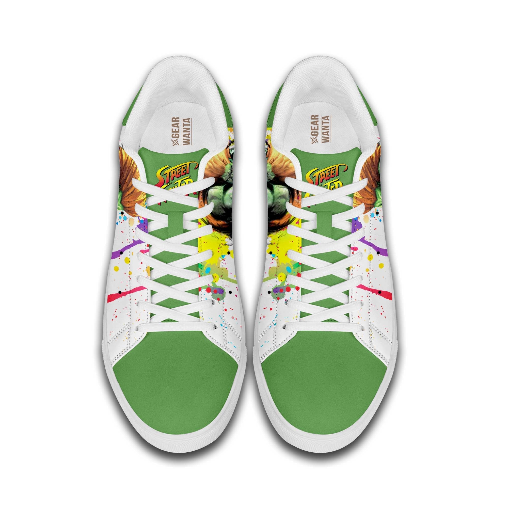 Blanka Skate Shoes Custom Street Fighter Game Shoes