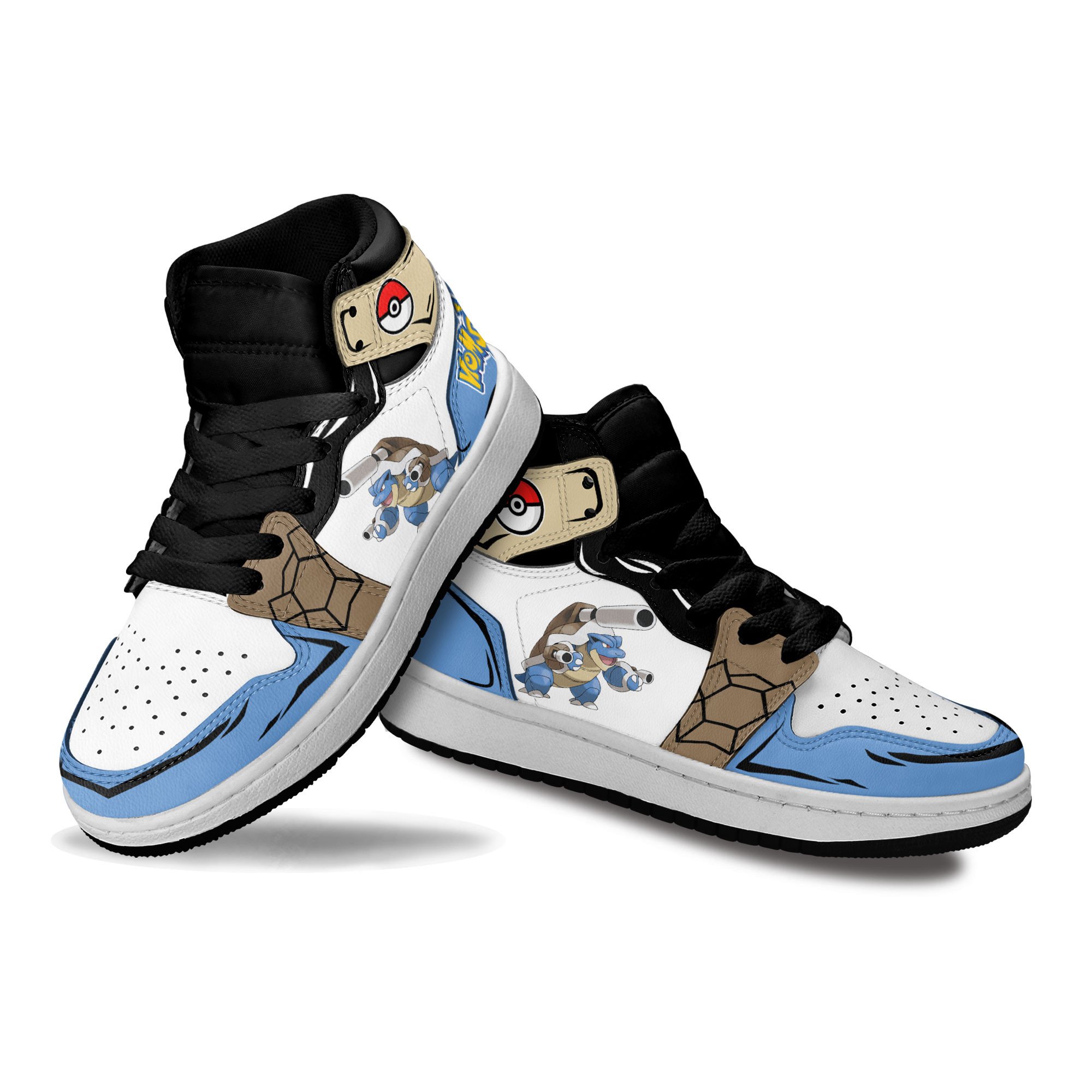 Blastoise Kids Sneakers Custom Anime Pokemon Shoes For Kids