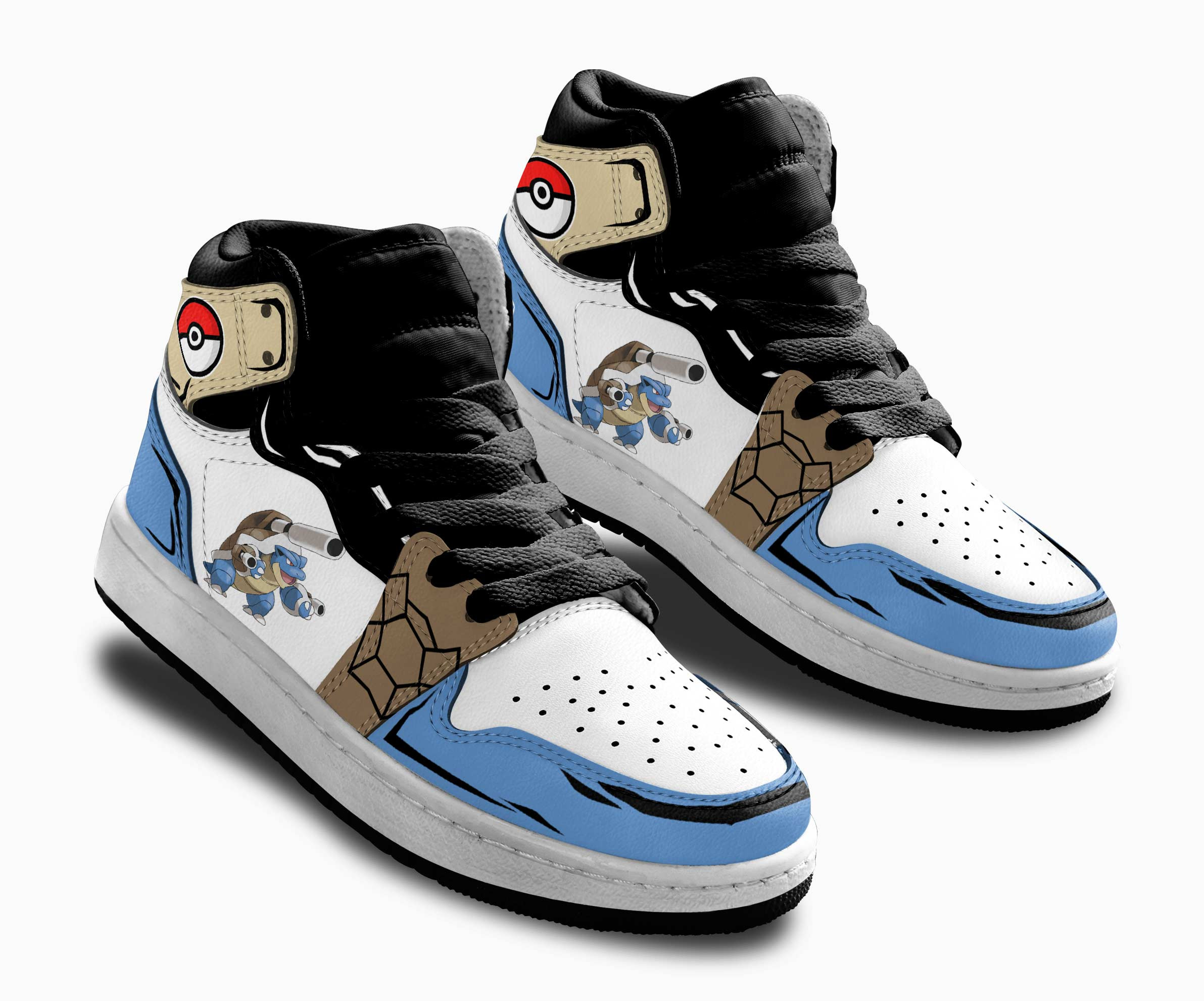 Blastoise Kids Sneakers Custom Anime Pokemon Shoes For Kids