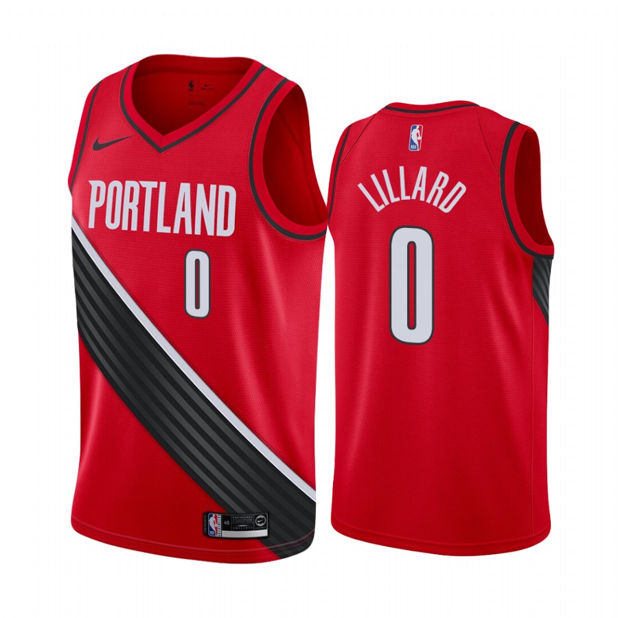 Blazers Damian Lillard Red 2019-20 Statement Edition Jersey