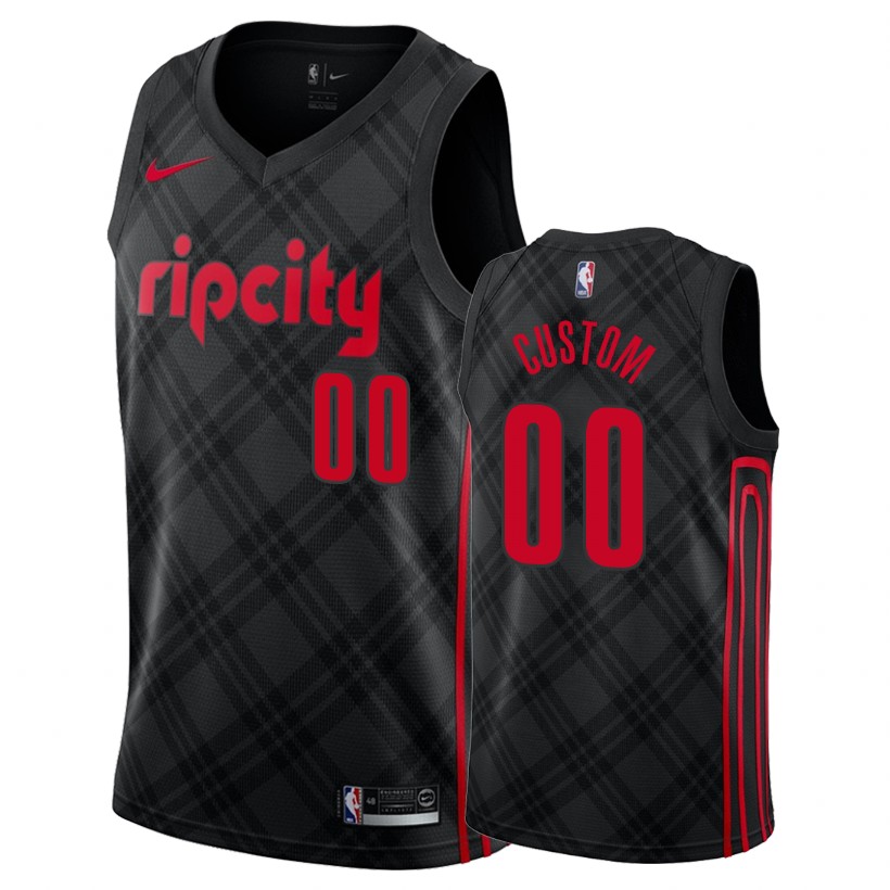 Blazers Male Custom #00 City Black Jersey