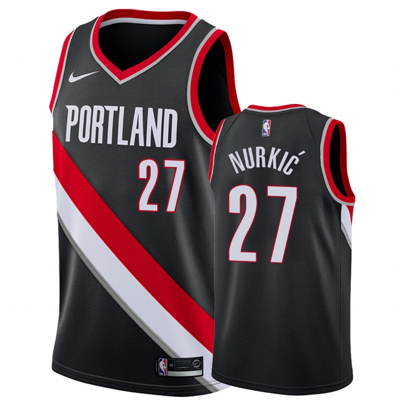 Blazers Male Jusuf Nurkic #27 Icon Black Jersey
