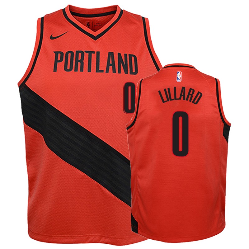 Blazers Youth Damian Lillard #0 Statement Red Jersey