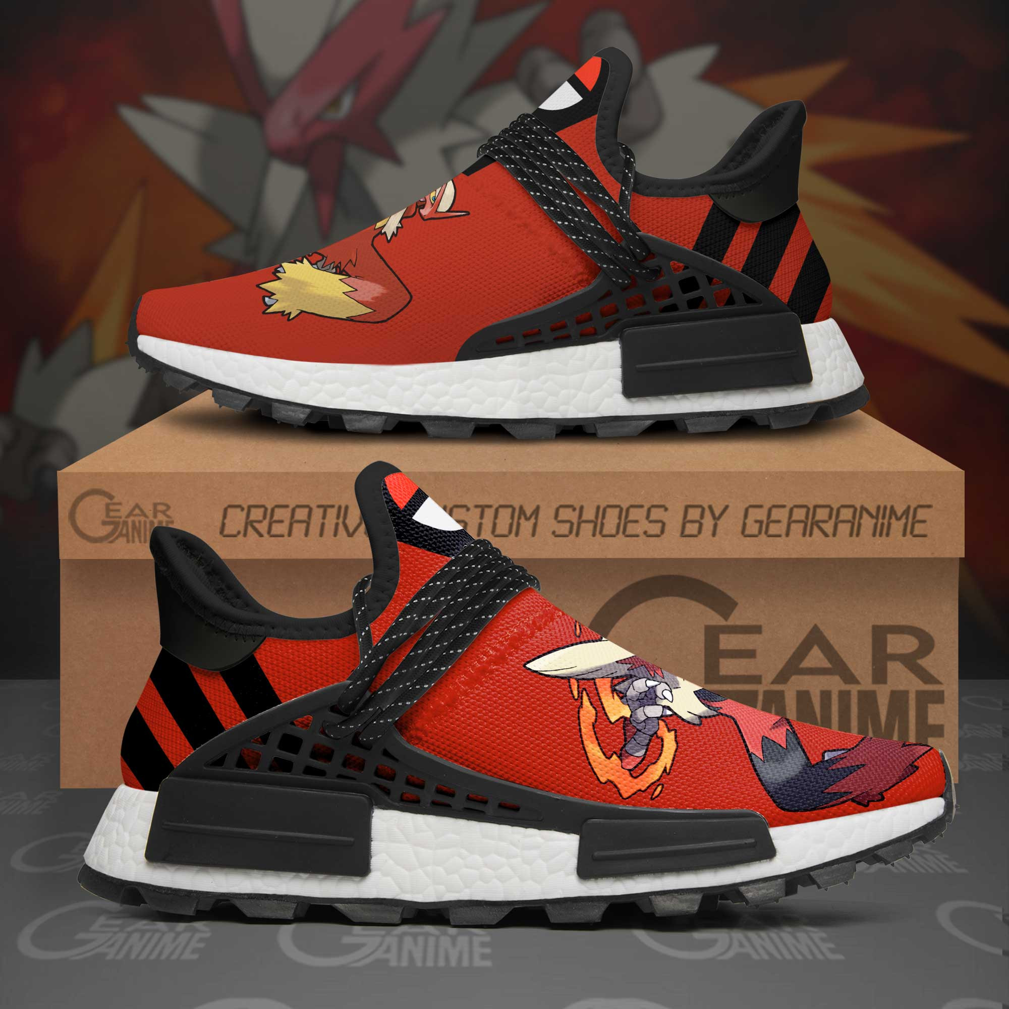 Blaziken Shoes Pokemon Anime Shoes, NMD Shoes