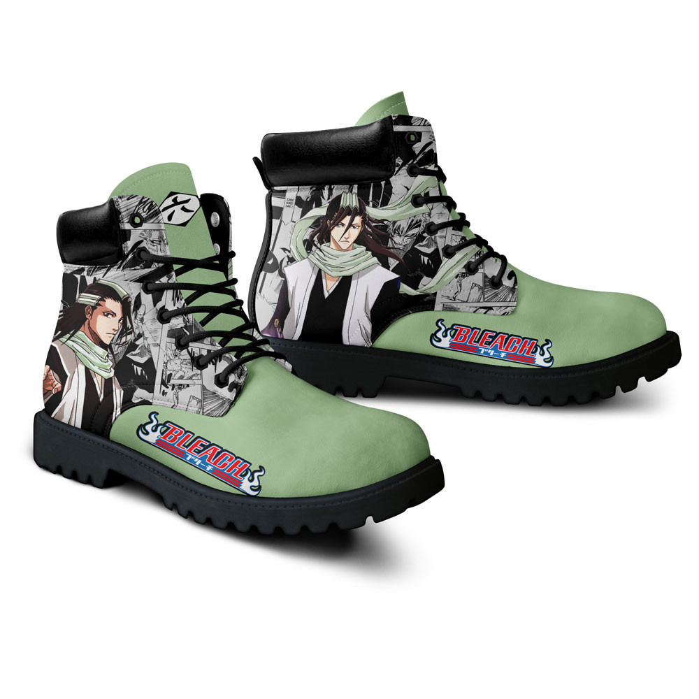 Bleach Byakuya Kuchiki Boots Manga Anime Custom Shoes