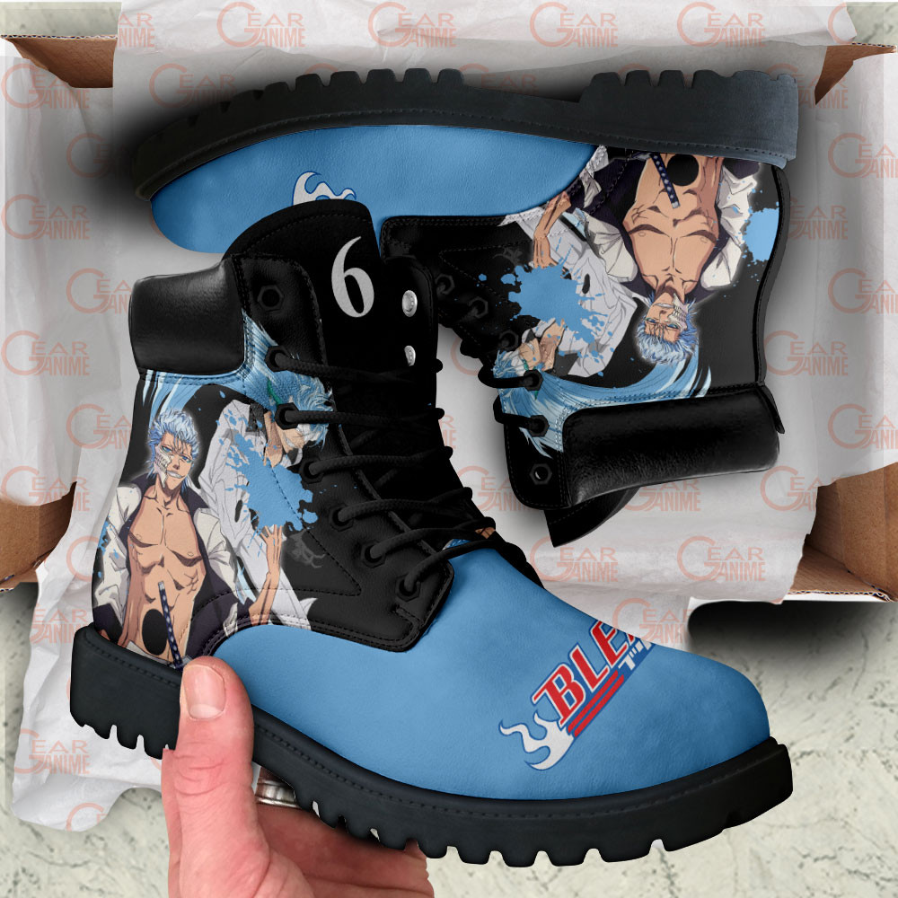 Bleach Grimmjow Jaegerjaquez Boots Custom Anime Shoes
