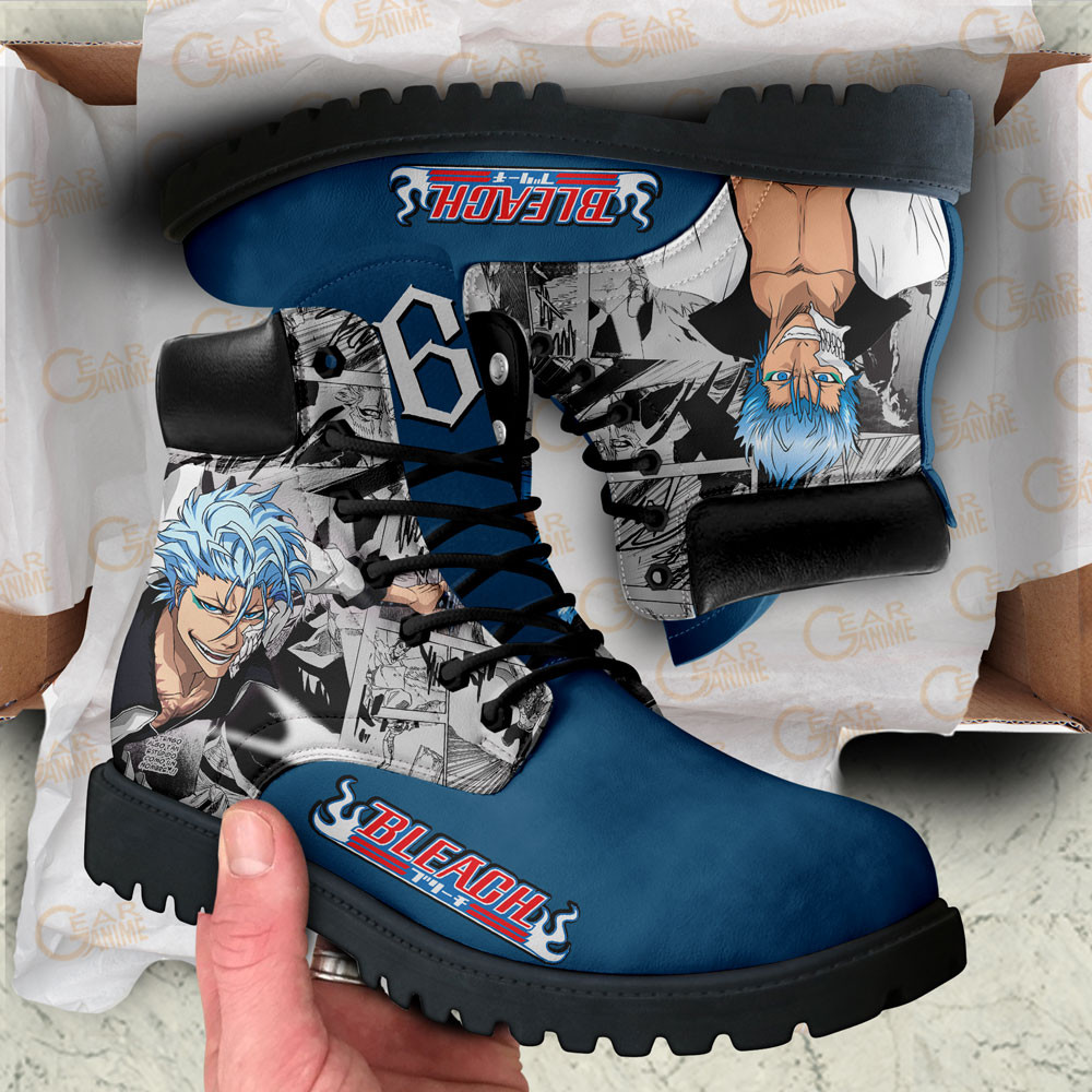 Bleach Grimmjow Jaegerjaquez Boots Manga Anime Custom Shoes