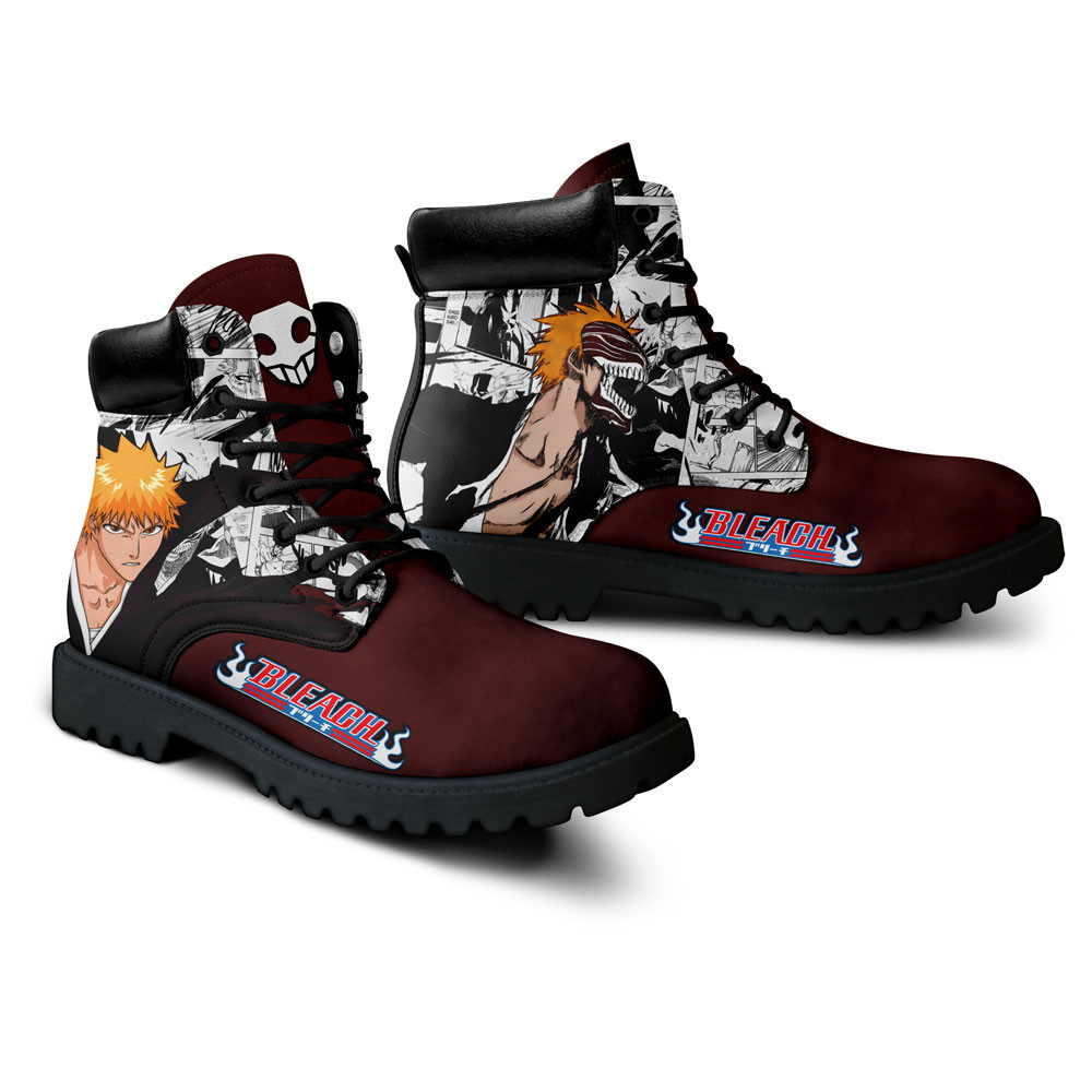 Bleach Ichigo Kurosaki Boots Manga Anime Custom Shoes
