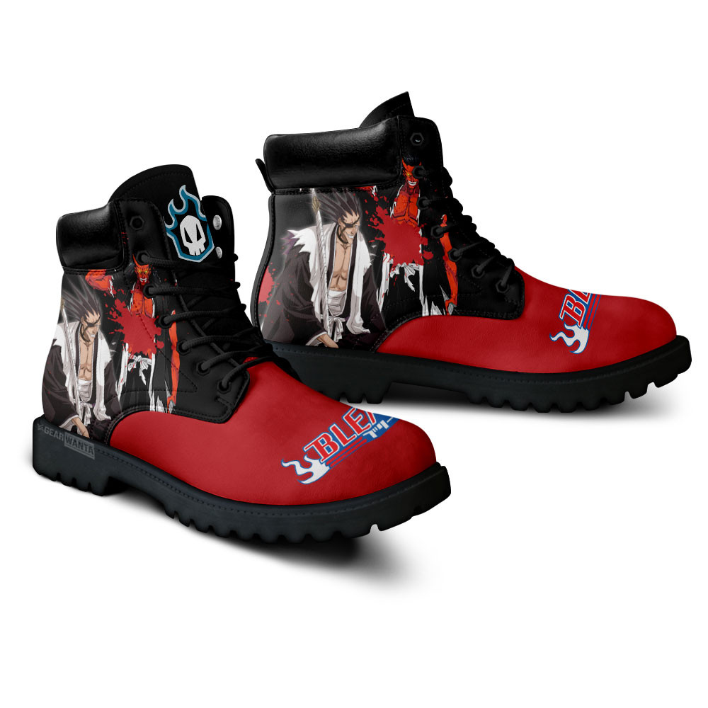 Bleach Kenpachi Zaraki Boots Custom Anime Shoes