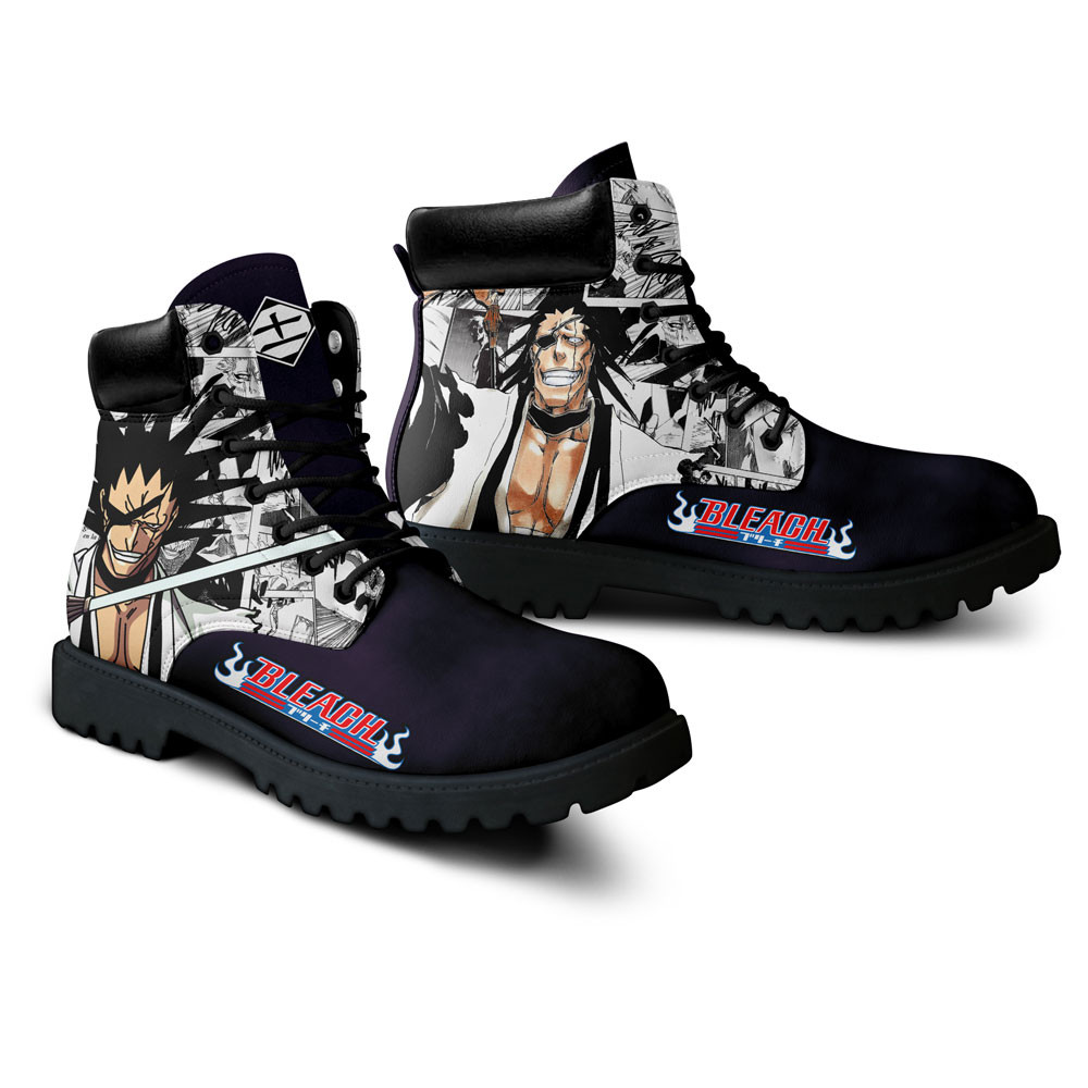 Bleach Kenpachi Zaraki Boots Manga Anime Custom Shoes