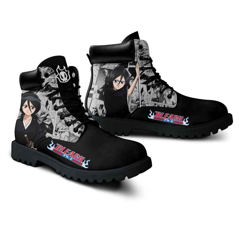 Bleach Rukia Kuchiki Boots Manga Anime Custom Shoes