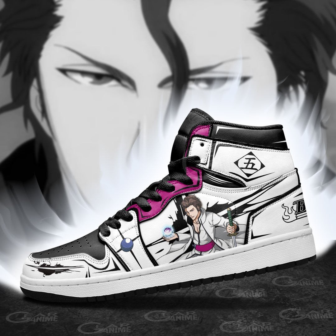 Bleach Sosuke Aizen JD1s Sneakers Anime Shoes, Air Jordan Hightop